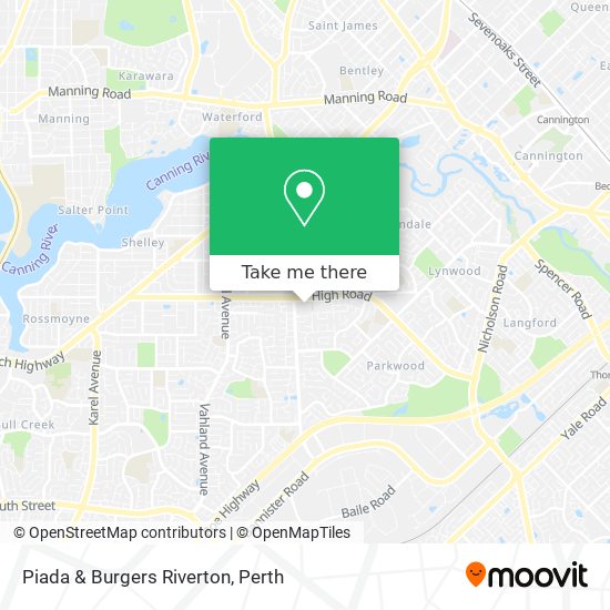 Piada & Burgers Riverton map