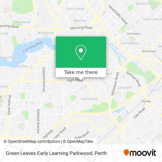 Green Leaves Early Learning Parkwood map