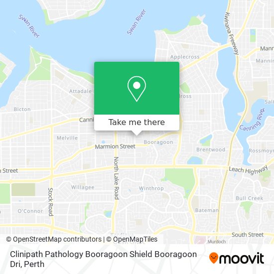 Clinipath Pathology Booragoon Shield Booragoon Dri map