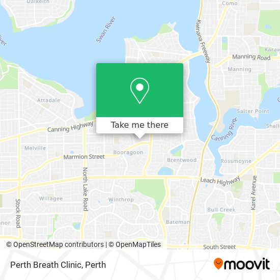 Mapa Perth Breath Clinic