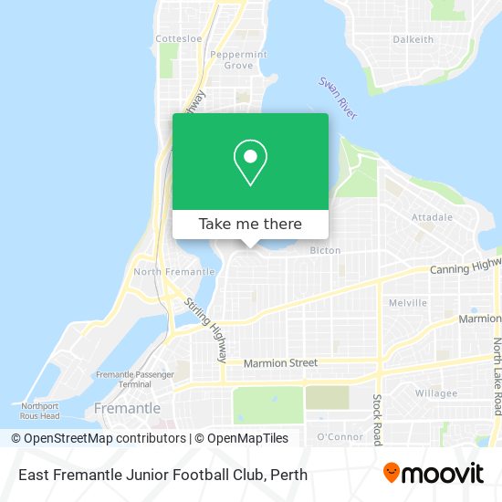 Mapa East Fremantle Junior Football Club