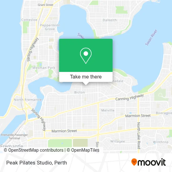 Mapa Peak Pilates Studio