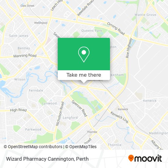 Mapa Wizard Pharmacy Cannington