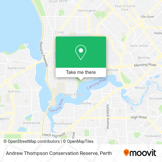 Mapa Andrew Thompson Conservation Reserve