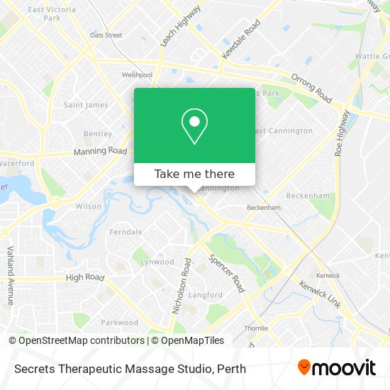 Secrets Therapeutic Massage Studio map