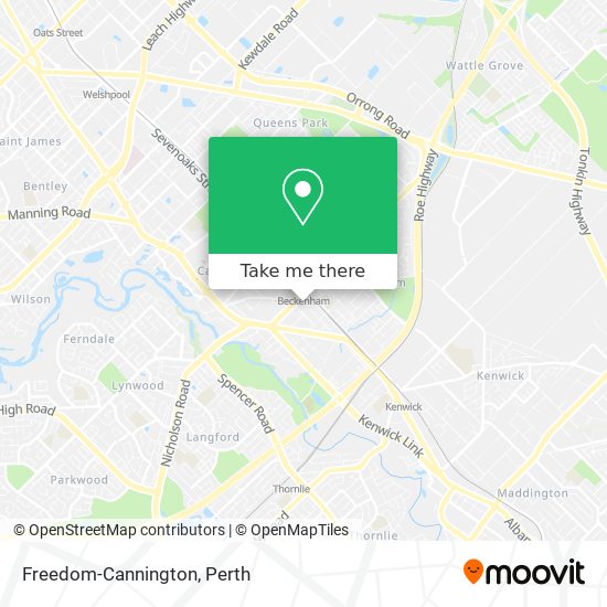 Mapa Freedom-Cannington