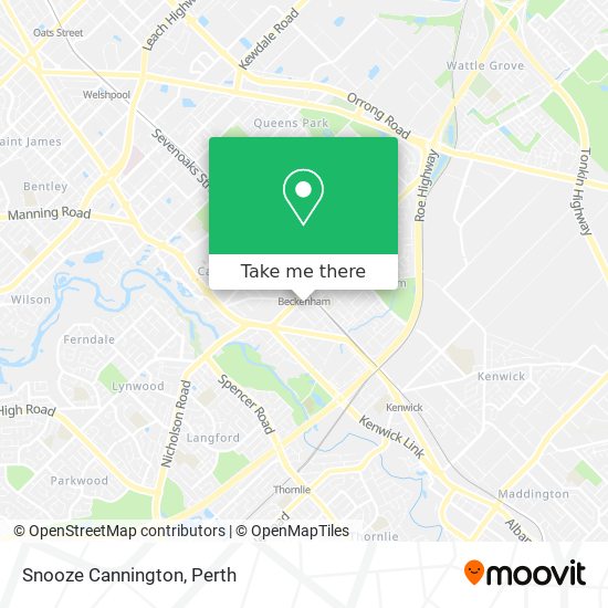 Snooze Cannington map