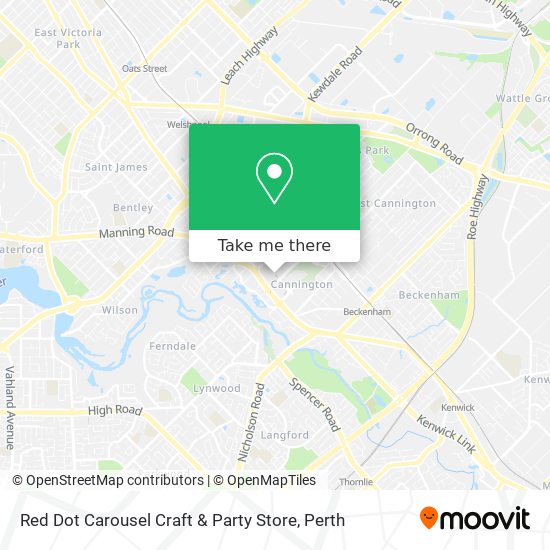 Red Dot Carousel Craft & Party Store map
