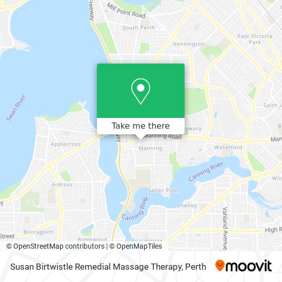 Susan Birtwistle Remedial Massage Therapy map