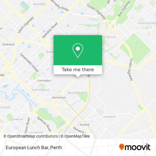 European Lunch Bar map