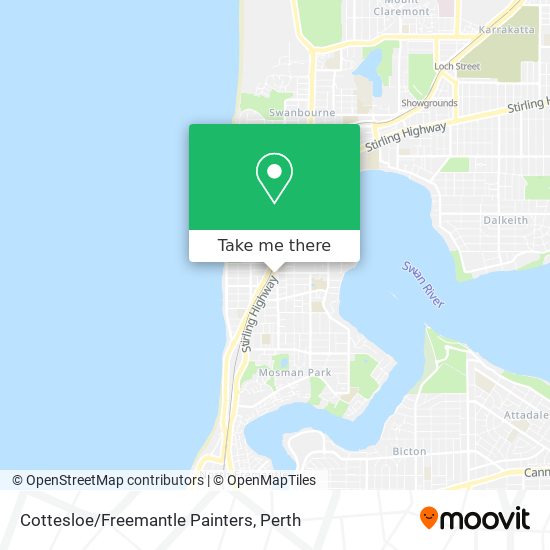 Mapa Cottesloe/Freemantle Painters