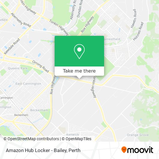 Amazon Hub Locker - Bailey map