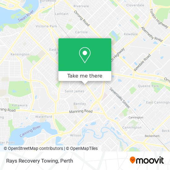 Rays Recovery Towing map