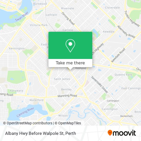 Albany Hwy Before Walpole St map