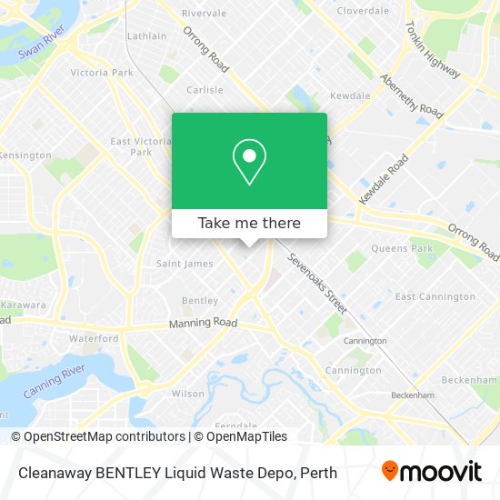 Cleanaway BENTLEY Liquid Waste Depo map