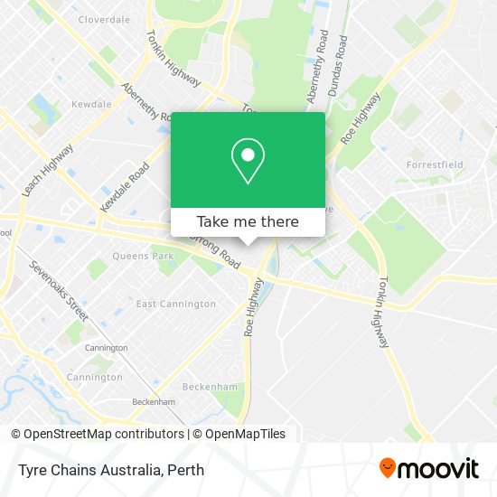 Tyre Chains Australia map