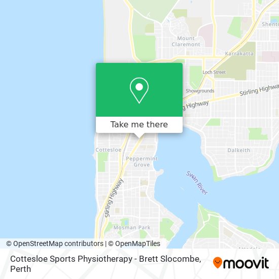 Mapa Cottesloe Sports Physiotherapy - Brett Slocombe