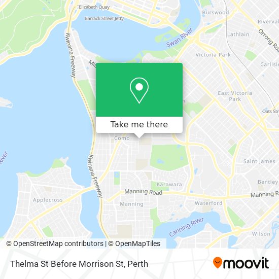 Mapa Thelma St Before Morrison St