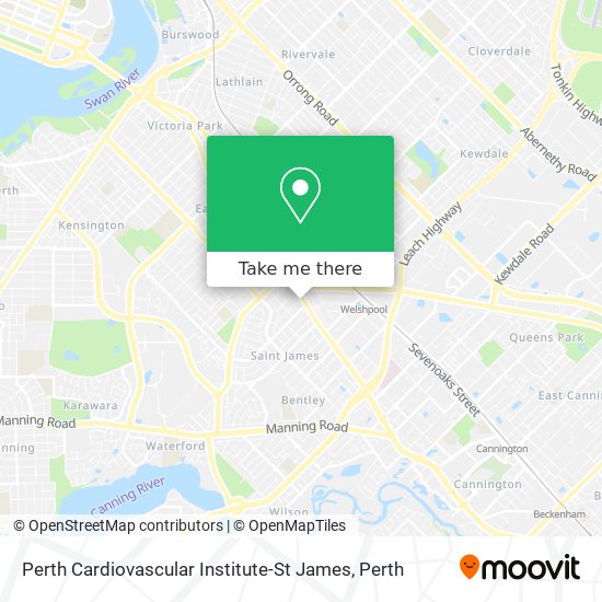 Perth Cardiovascular Institute-St James map