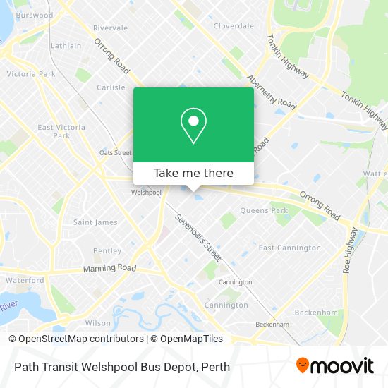 Path Transit Welshpool Bus Depot map