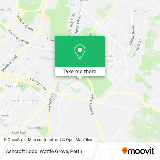 Ashcroft Loop, Wattle Grove map