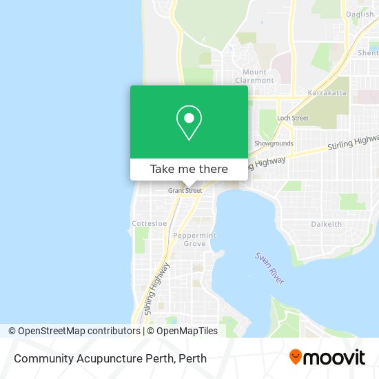 Community Acupuncture Perth map