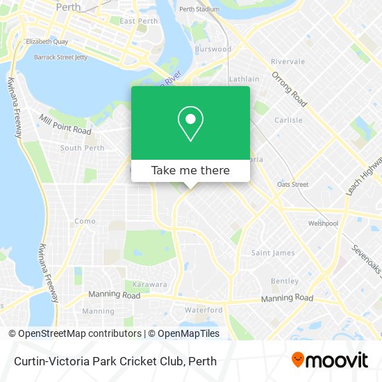 Curtin-Victoria Park Cricket Club map