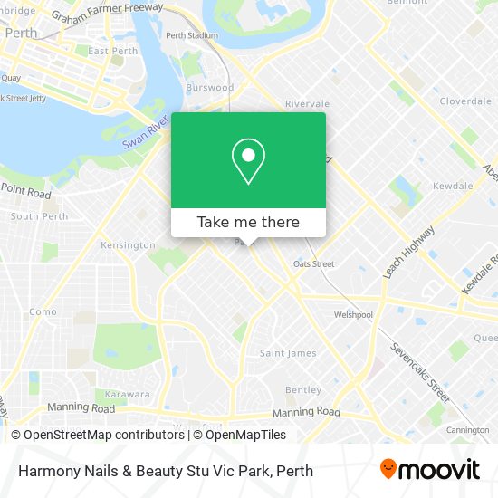 Harmony Nails & Beauty Stu Vic Park map