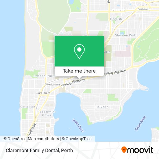 Claremont Family Dental map