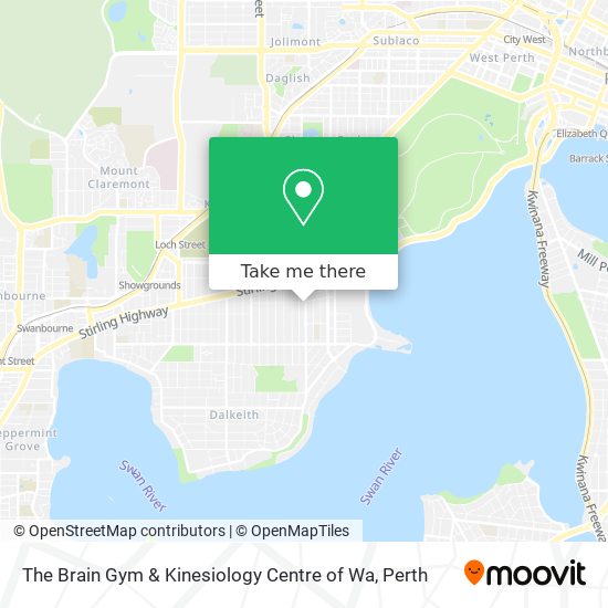 Mapa The Brain Gym & Kinesiology Centre of Wa