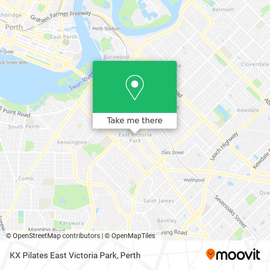 KX Pilates East Victoria Park map