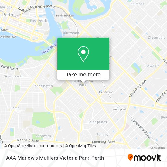 AAA Marlow's Mufflers Victoria Park map