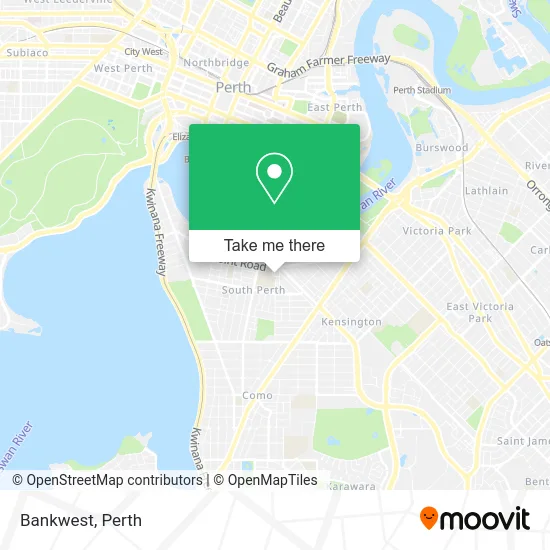 Mapa Bankwest
