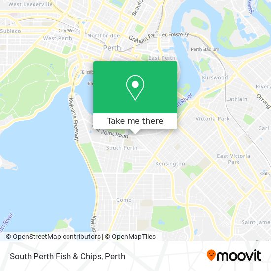 South Perth Fish & Chips map