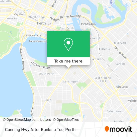 Canning Hwy After Banksia Tce map