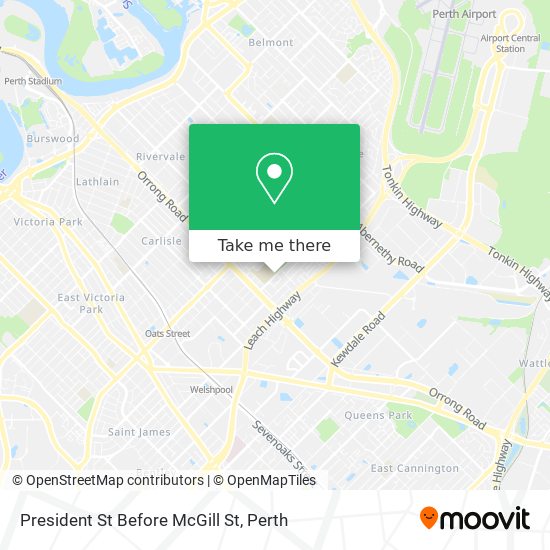 President St Before McGill St map