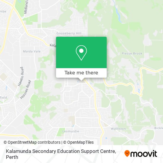 Mapa Kalamunda Secondary Education Support Centre