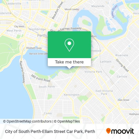 Mapa City of South Perth-Ellam Street Car Park