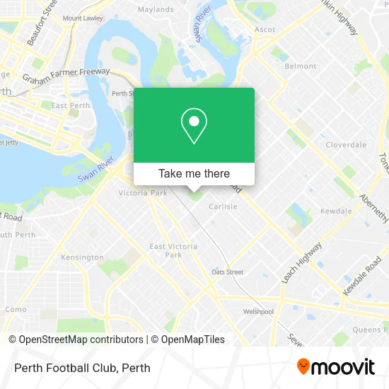 Perth Football Club map