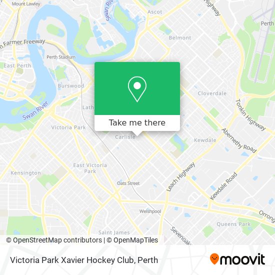 Mapa Victoria Park Xavier Hockey Club