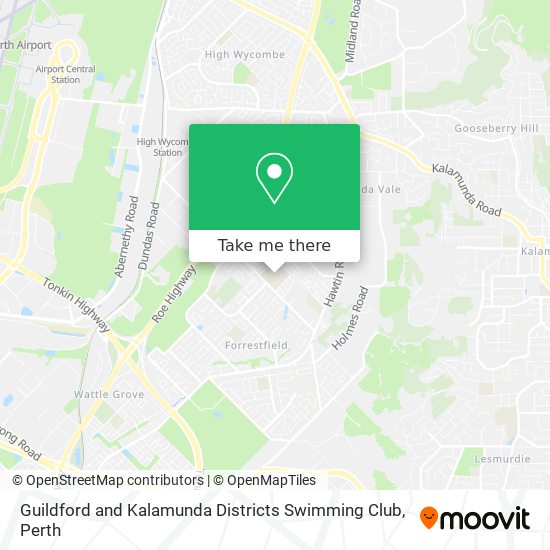 Guildford and Kalamunda Districts Swimming Club map