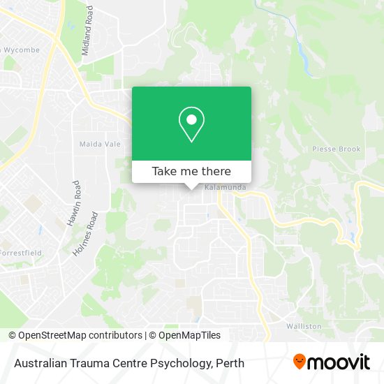 Australian Trauma Centre Psychology map