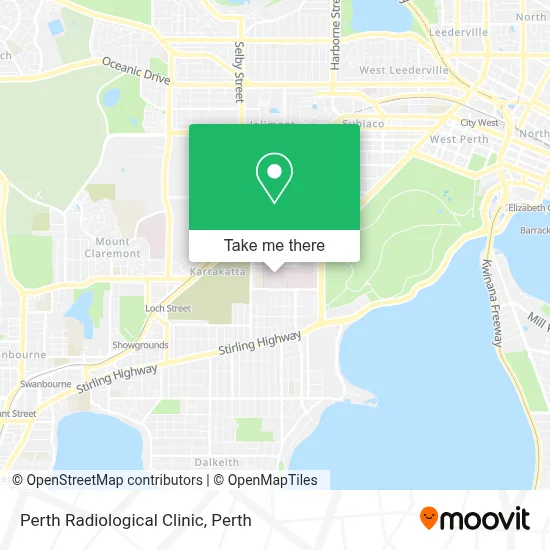 Mapa Perth Radiological Clinic