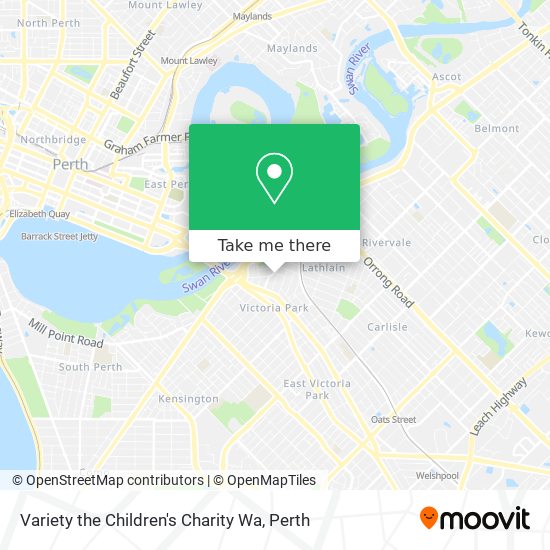 Variety the Children's Charity Wa map