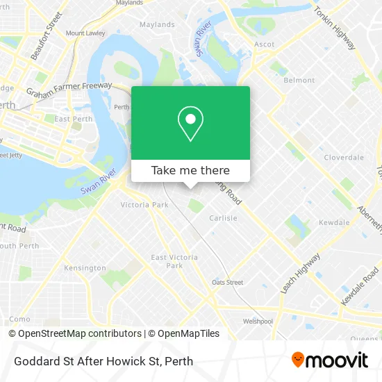Mapa Goddard St After Howick St