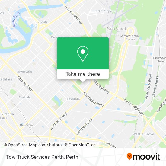 Tow Truck Services Perth map