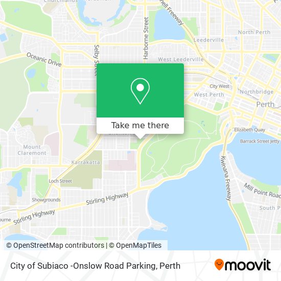 City of Subiaco -Onslow Road Parking map
