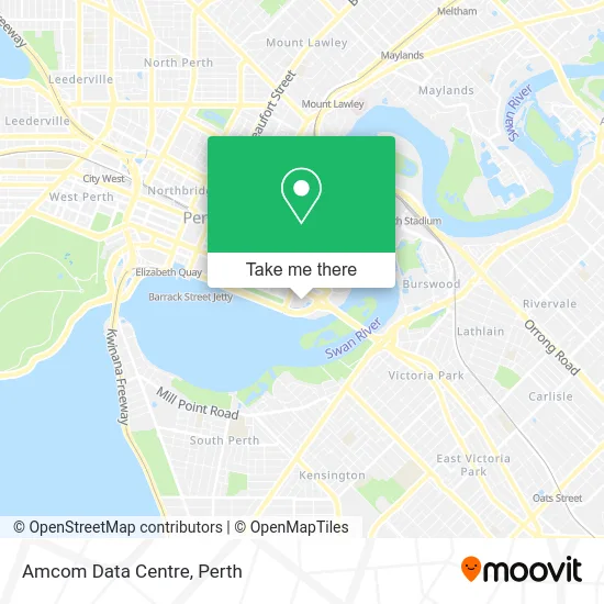 Mapa Amcom Data Centre