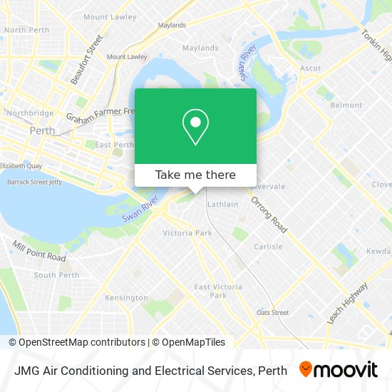 Mapa JMG Air Conditioning and Electrical Services