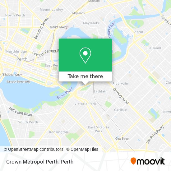 Crown Metropol Perth map